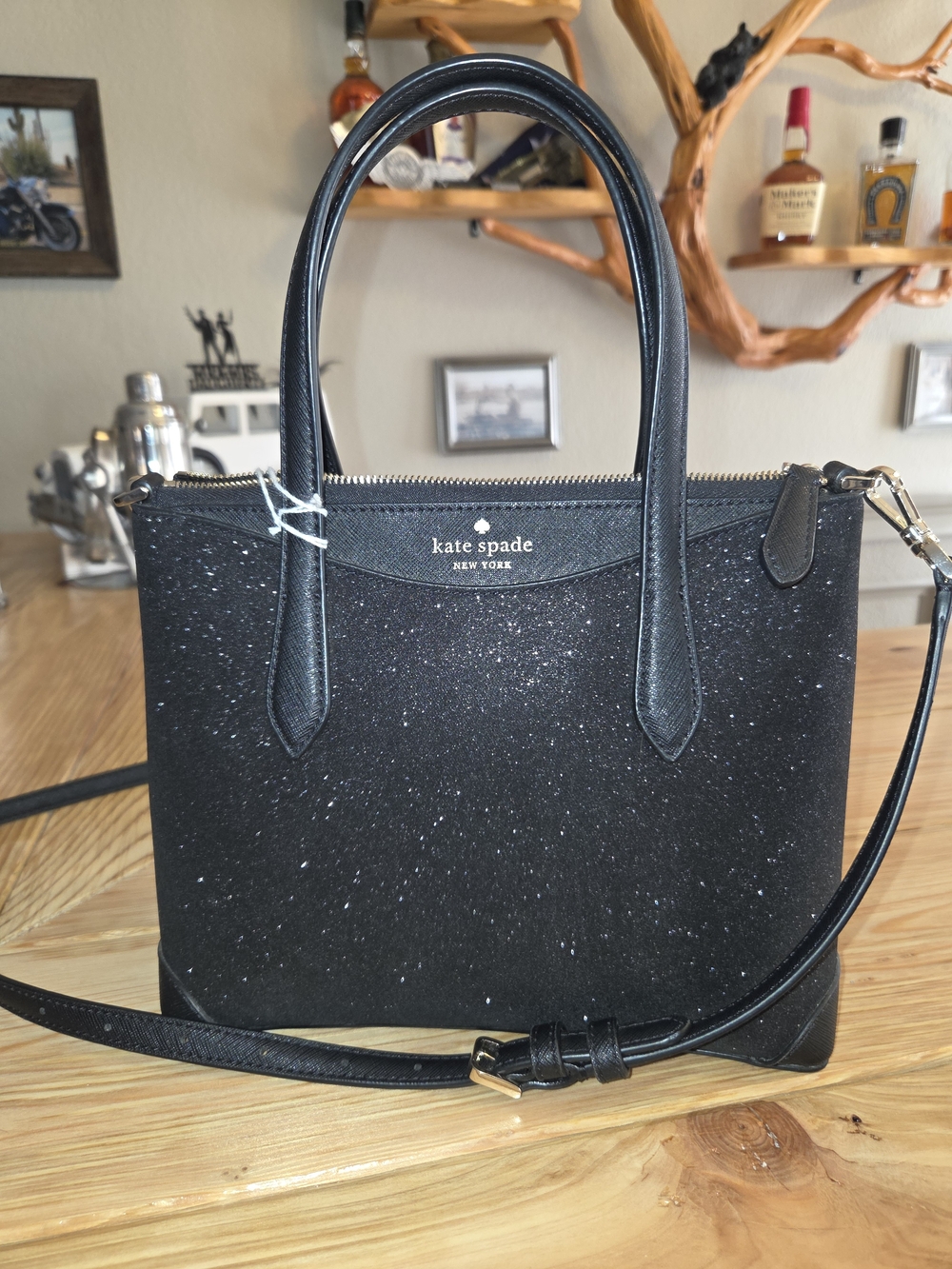 kate spade Black Glitter Satchel